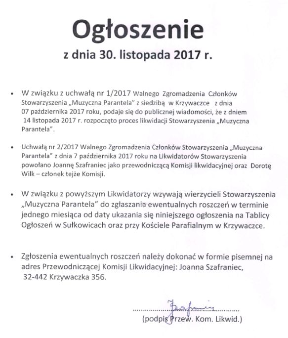 Likwidacja Paranteli